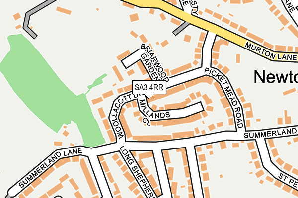 SA3 4RR map - OS OpenMap – Local (Ordnance Survey)