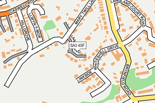 SA3 4SF map - OS OpenMap – Local (Ordnance Survey)