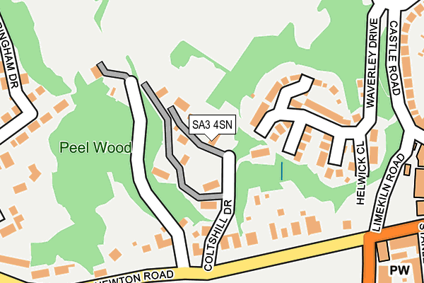 SA3 4SN map - OS OpenMap – Local (Ordnance Survey)