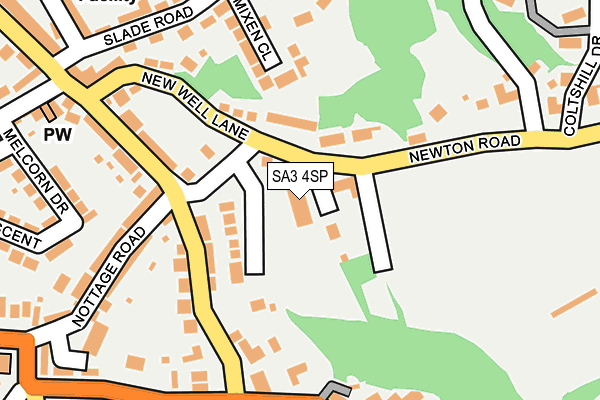 SA3 4SP map - OS OpenMap – Local (Ordnance Survey)