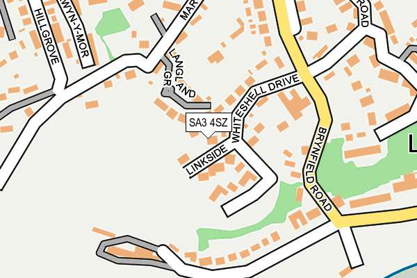 SA3 4SZ map - OS OpenMap – Local (Ordnance Survey)