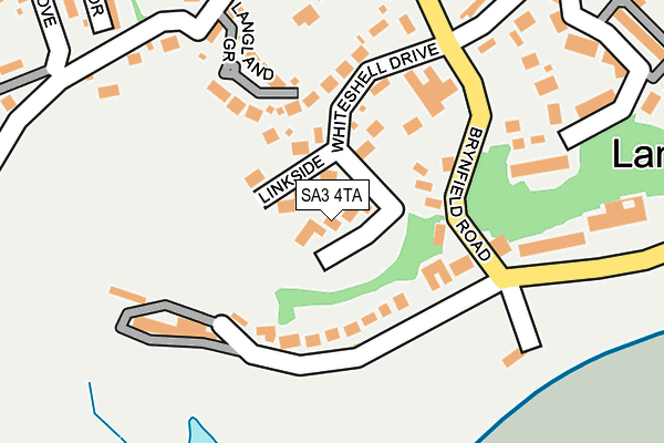 SA3 4TA map - OS OpenMap – Local (Ordnance Survey)