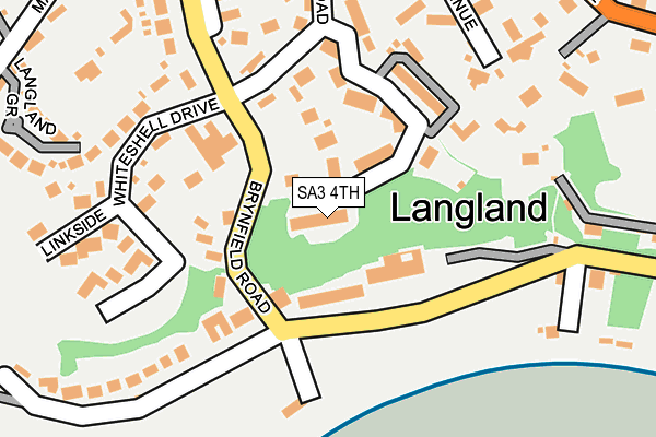 SA3 4TH map - OS OpenMap – Local (Ordnance Survey)
