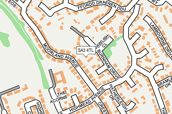 SA3 4TL map - OS OpenMap – Local (Ordnance Survey)