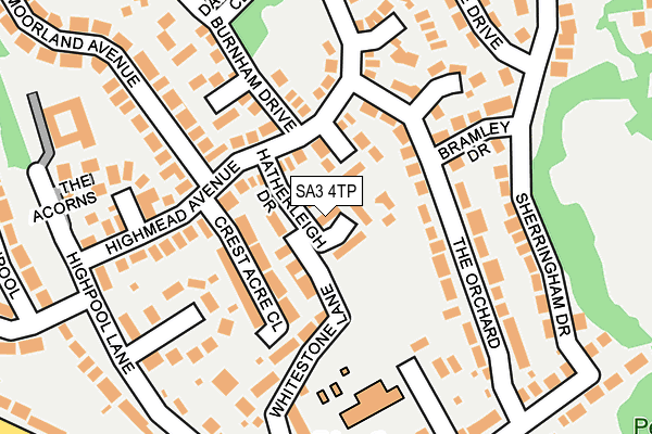 SA3 4TP map - OS OpenMap – Local (Ordnance Survey)