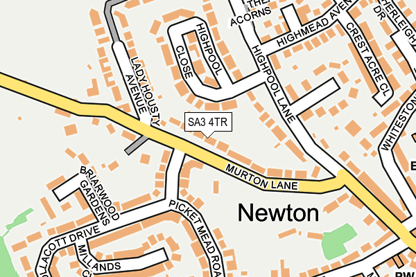 SA3 4TR map - OS OpenMap – Local (Ordnance Survey)