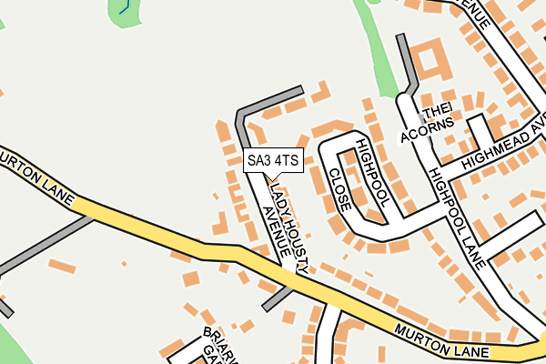 SA3 4TS map - OS OpenMap – Local (Ordnance Survey)