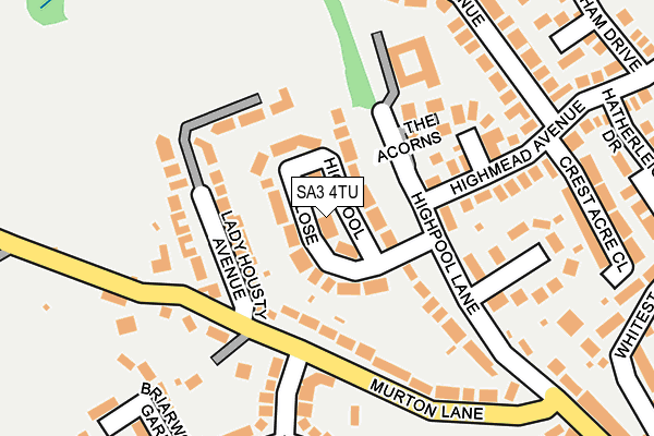 SA3 4TU map - OS OpenMap – Local (Ordnance Survey)