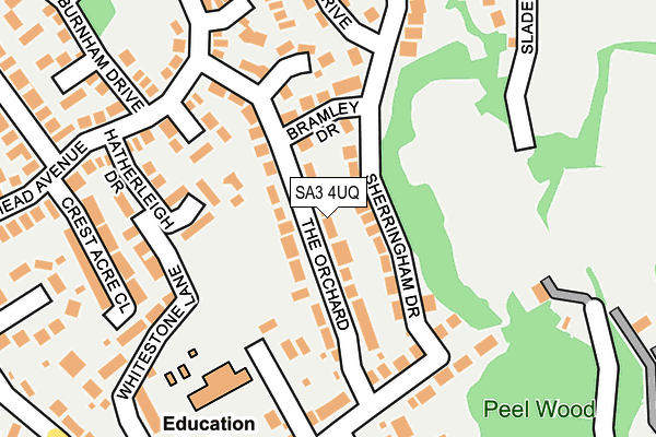 SA3 4UQ map - OS OpenMap – Local (Ordnance Survey)