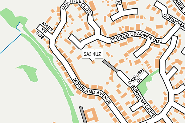 SA3 4UZ map - OS OpenMap – Local (Ordnance Survey)