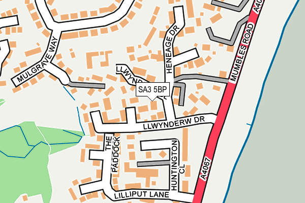 SA3 5BP map - OS OpenMap – Local (Ordnance Survey)