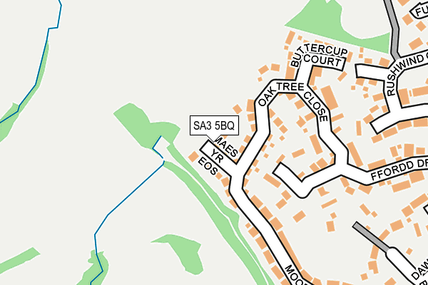 SA3 5BQ map - OS OpenMap – Local (Ordnance Survey)