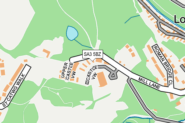 SA3 5BZ map - OS OpenMap – Local (Ordnance Survey)