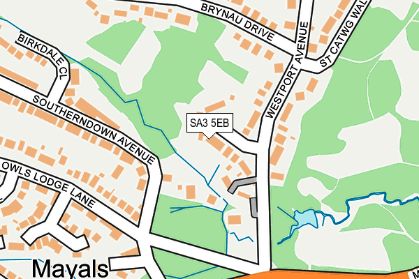 SA3 5EB map - OS OpenMap – Local (Ordnance Survey)