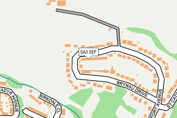 SA3 5EF map - OS OpenMap – Local (Ordnance Survey)