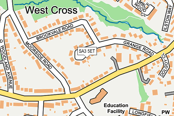 SA3 5ET map - OS OpenMap – Local (Ordnance Survey)