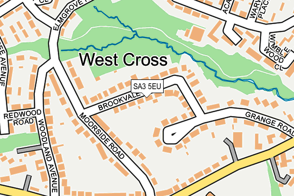 SA3 5EU map - OS OpenMap – Local (Ordnance Survey)