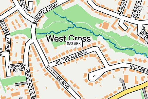 SA3 5EX map - OS OpenMap – Local (Ordnance Survey)