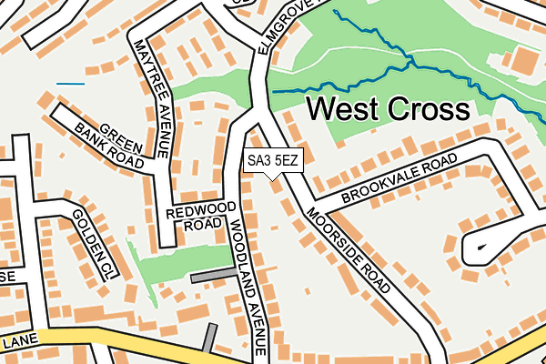 SA3 5EZ map - OS OpenMap – Local (Ordnance Survey)