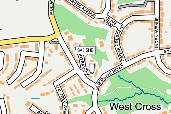 SA3 5HB map - OS OpenMap – Local (Ordnance Survey)