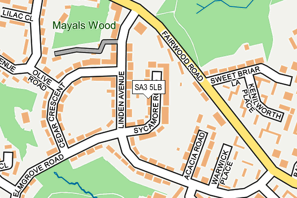 SA3 5LB map - OS OpenMap – Local (Ordnance Survey)