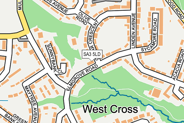 SA3 5LD map - OS OpenMap – Local (Ordnance Survey)