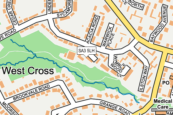 SA3 5LH map - OS OpenMap – Local (Ordnance Survey)