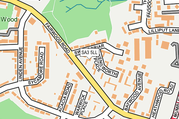 SA3 5LL map - OS OpenMap – Local (Ordnance Survey)