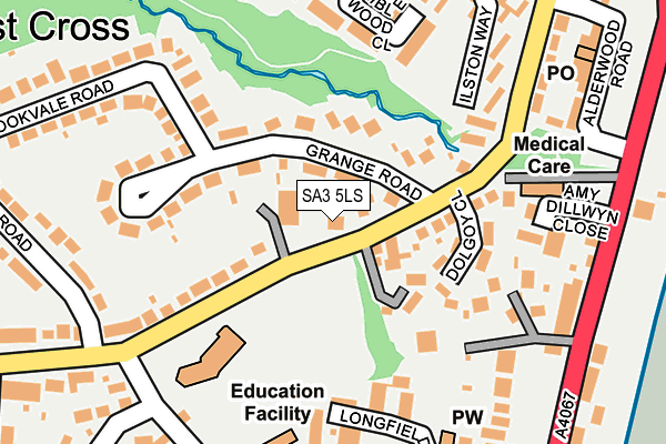 SA3 5LS map - OS OpenMap – Local (Ordnance Survey)