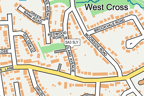 SA3 5LY map - OS OpenMap – Local (Ordnance Survey)