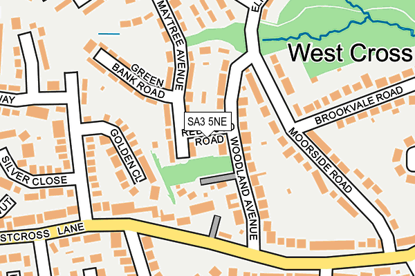 SA3 5NE map - OS OpenMap – Local (Ordnance Survey)