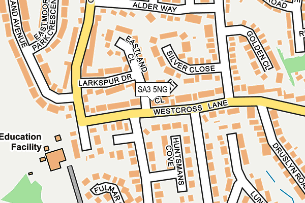 SA3 5NG map - OS OpenMap – Local (Ordnance Survey)