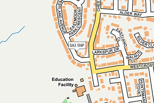 SA3 5NP map - OS OpenMap – Local (Ordnance Survey)