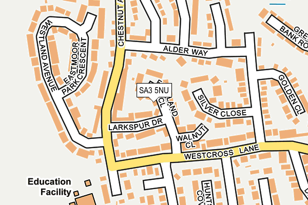 SA3 5NU map - OS OpenMap – Local (Ordnance Survey)