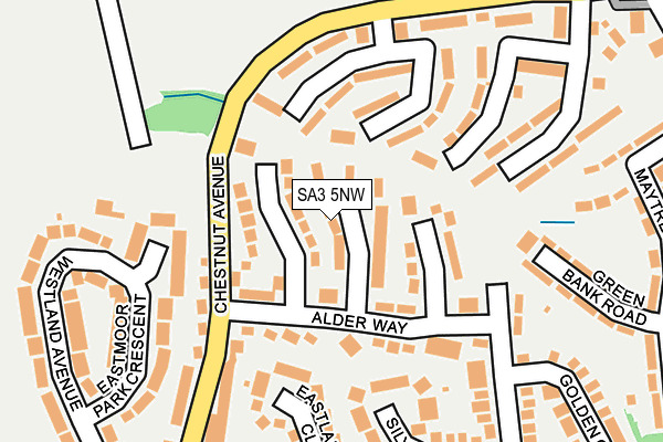 SA3 5NW map - OS OpenMap – Local (Ordnance Survey)