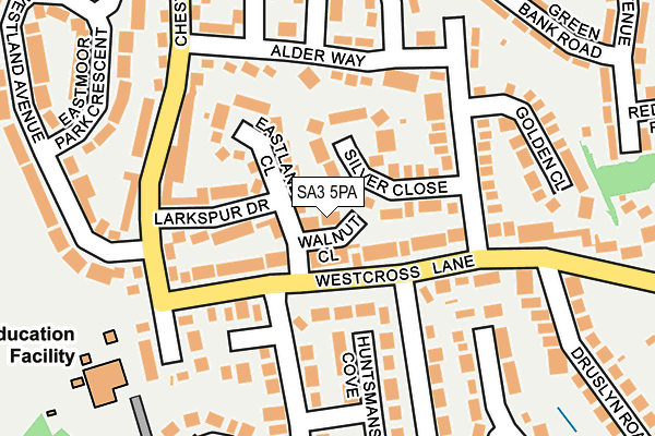 SA3 5PA map - OS OpenMap – Local (Ordnance Survey)