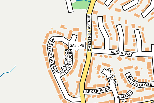 SA3 5PB map - OS OpenMap – Local (Ordnance Survey)