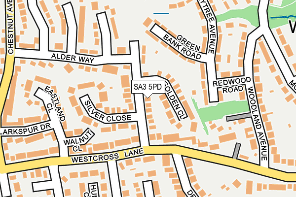 SA3 5PD map - OS OpenMap – Local (Ordnance Survey)