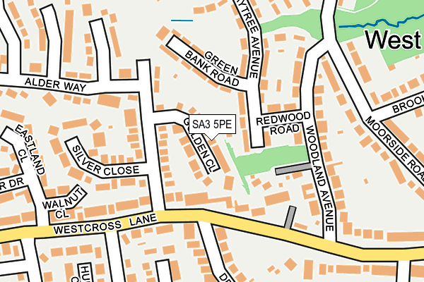 SA3 5PE map - OS OpenMap – Local (Ordnance Survey)