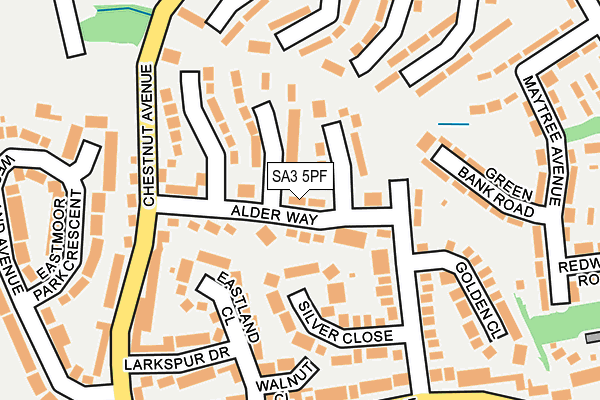 SA3 5PF map - OS OpenMap – Local (Ordnance Survey)