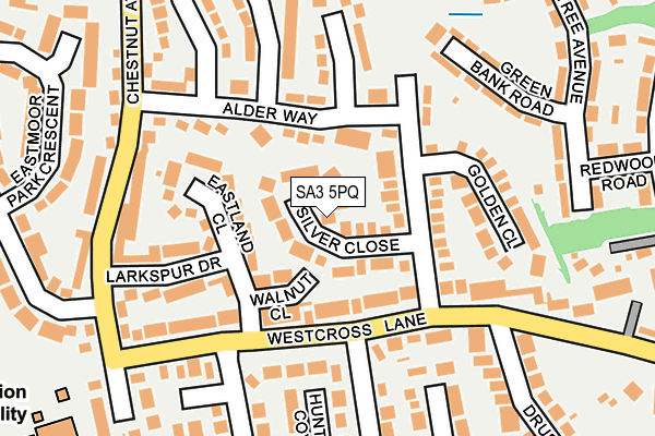 SA3 5PQ map - OS OpenMap – Local (Ordnance Survey)