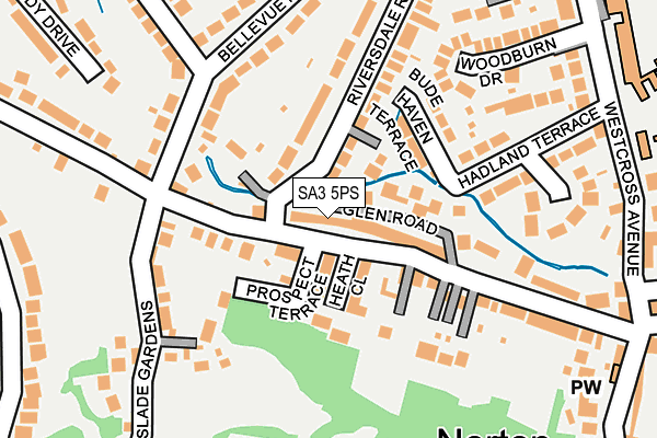 SA3 5PS map - OS OpenMap – Local (Ordnance Survey)