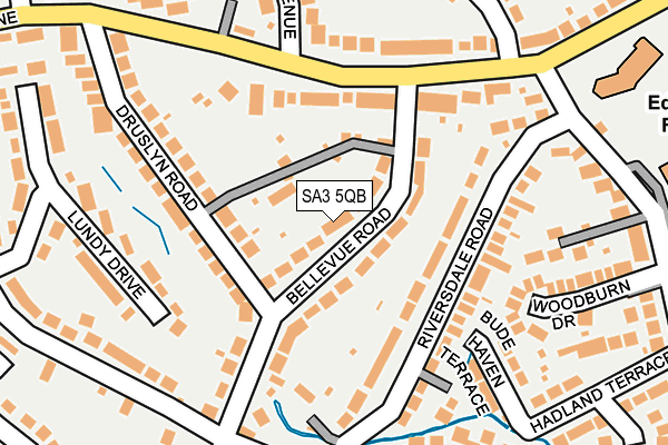 SA3 5QB map - OS OpenMap – Local (Ordnance Survey)