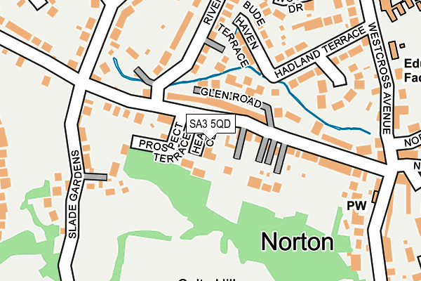 SA3 5QD map - OS OpenMap – Local (Ordnance Survey)