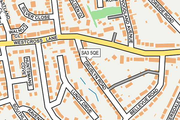 SA3 5QE map - OS OpenMap – Local (Ordnance Survey)