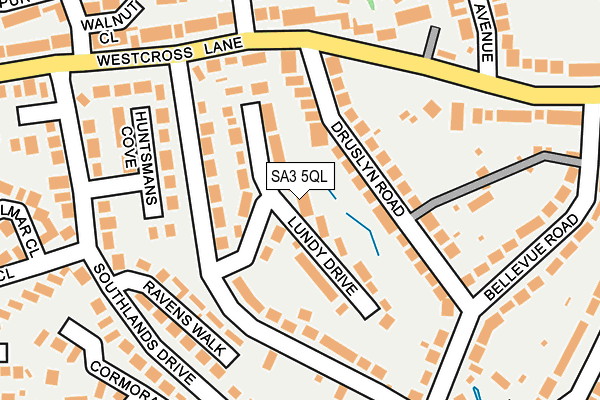 SA3 5QL map - OS OpenMap – Local (Ordnance Survey)