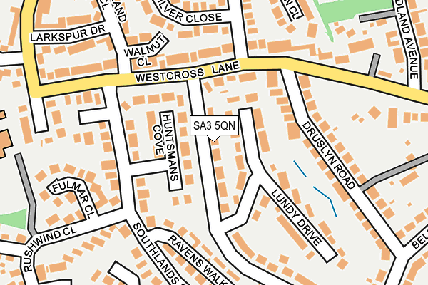 SA3 5QN map - OS OpenMap – Local (Ordnance Survey)