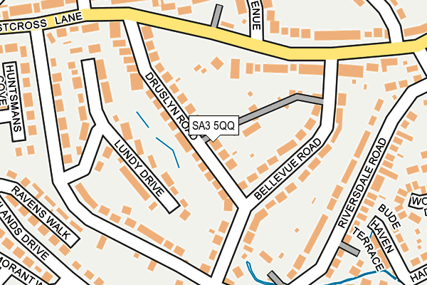 SA3 5QQ map - OS OpenMap – Local (Ordnance Survey)