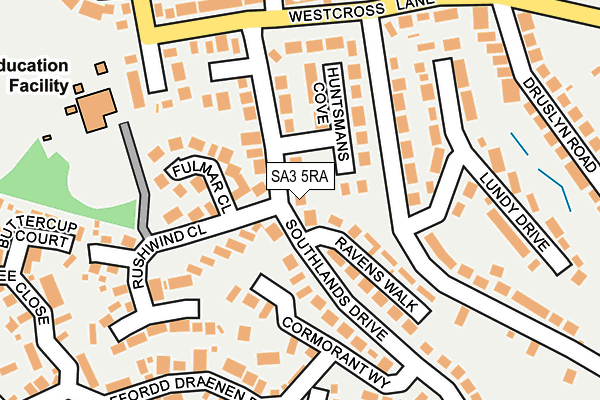 SA3 5RA map - OS OpenMap – Local (Ordnance Survey)