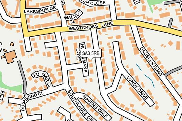 SA3 5RB map - OS OpenMap – Local (Ordnance Survey)